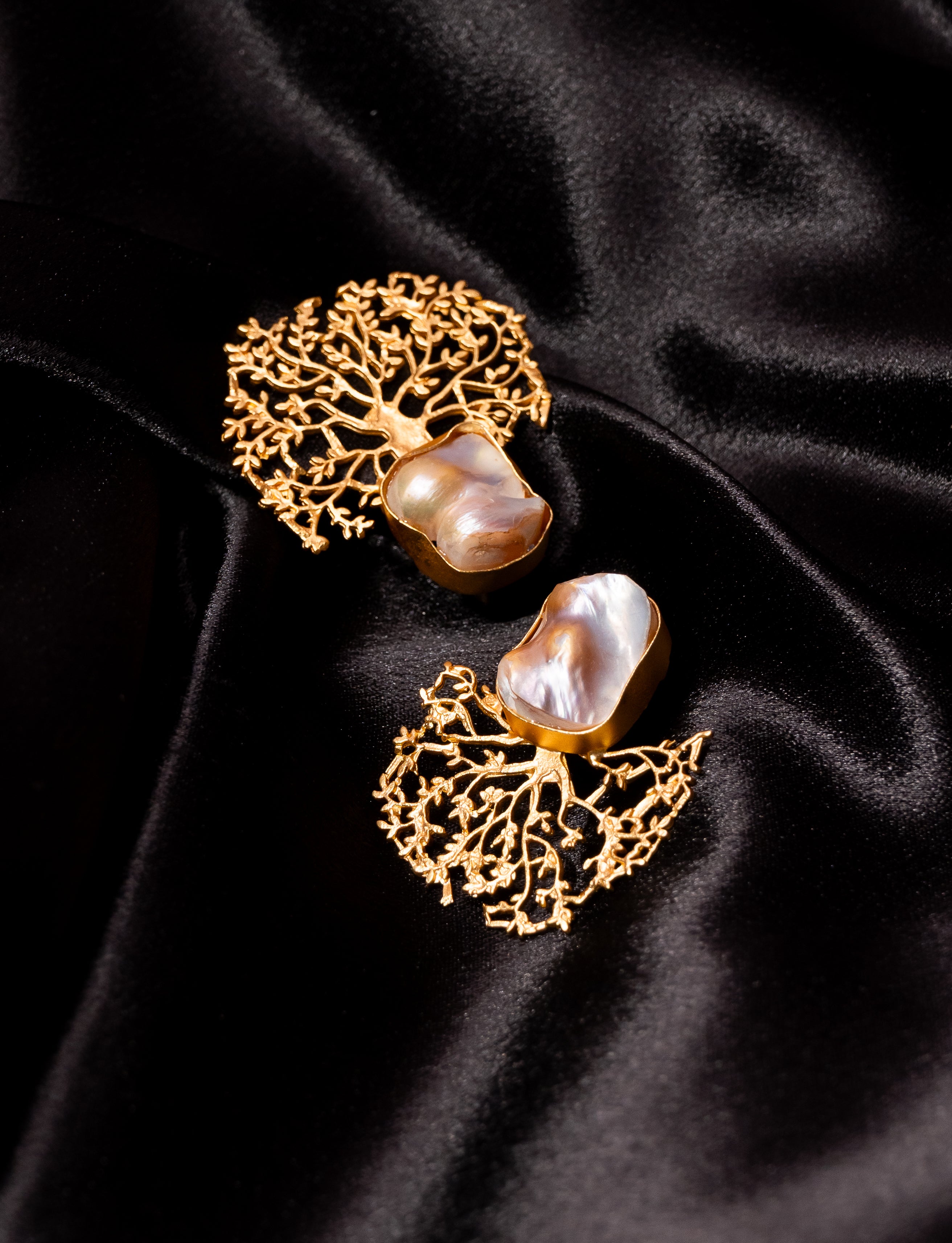 Mohanna's Eternal Coral Lustre Earrings