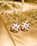 Mohanna’s Ivory Weave Elegance Earrings