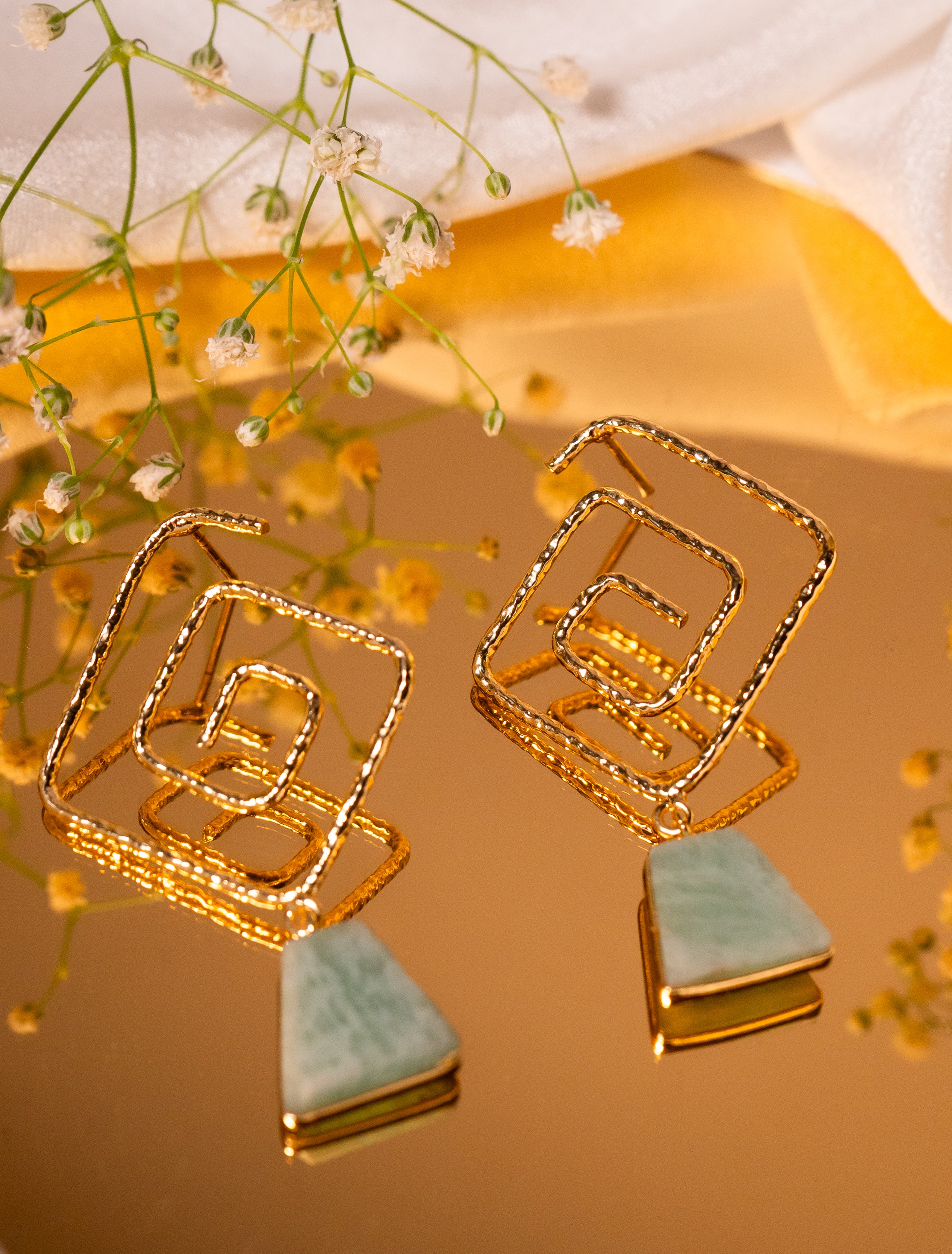 Mohanna’s Geometric Prism Earrings