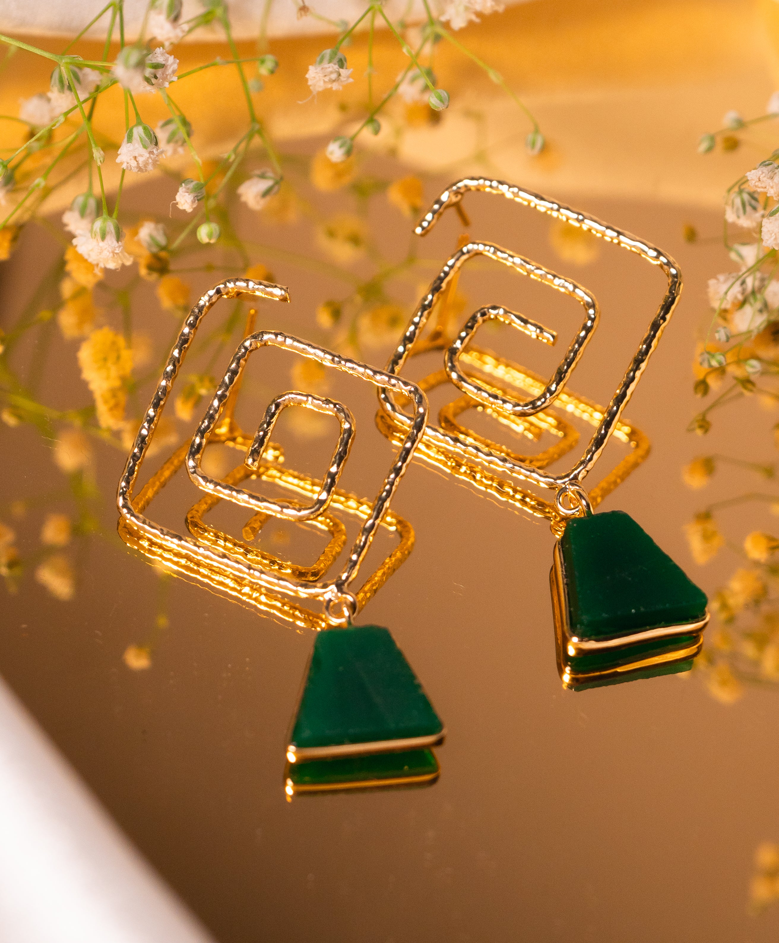 Mohanna’s Geometric Prism Earrings