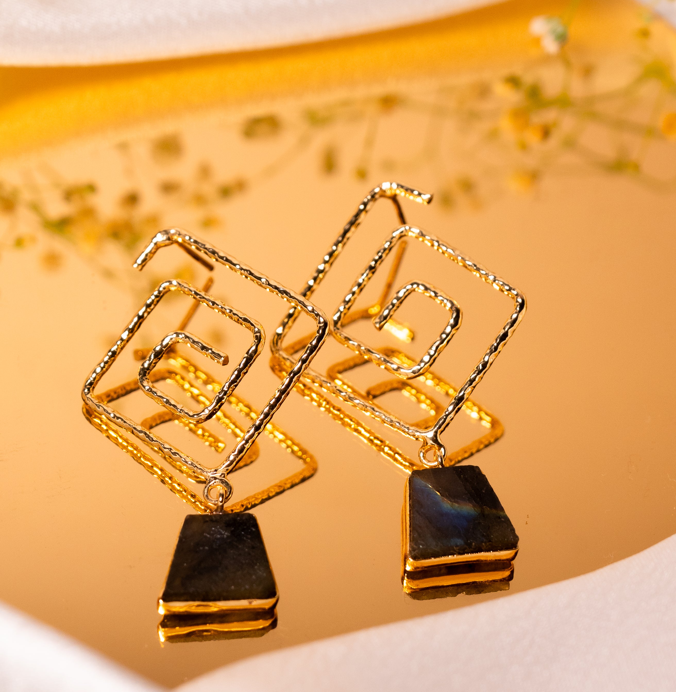 Mohanna’s Geometric Prism Earrings