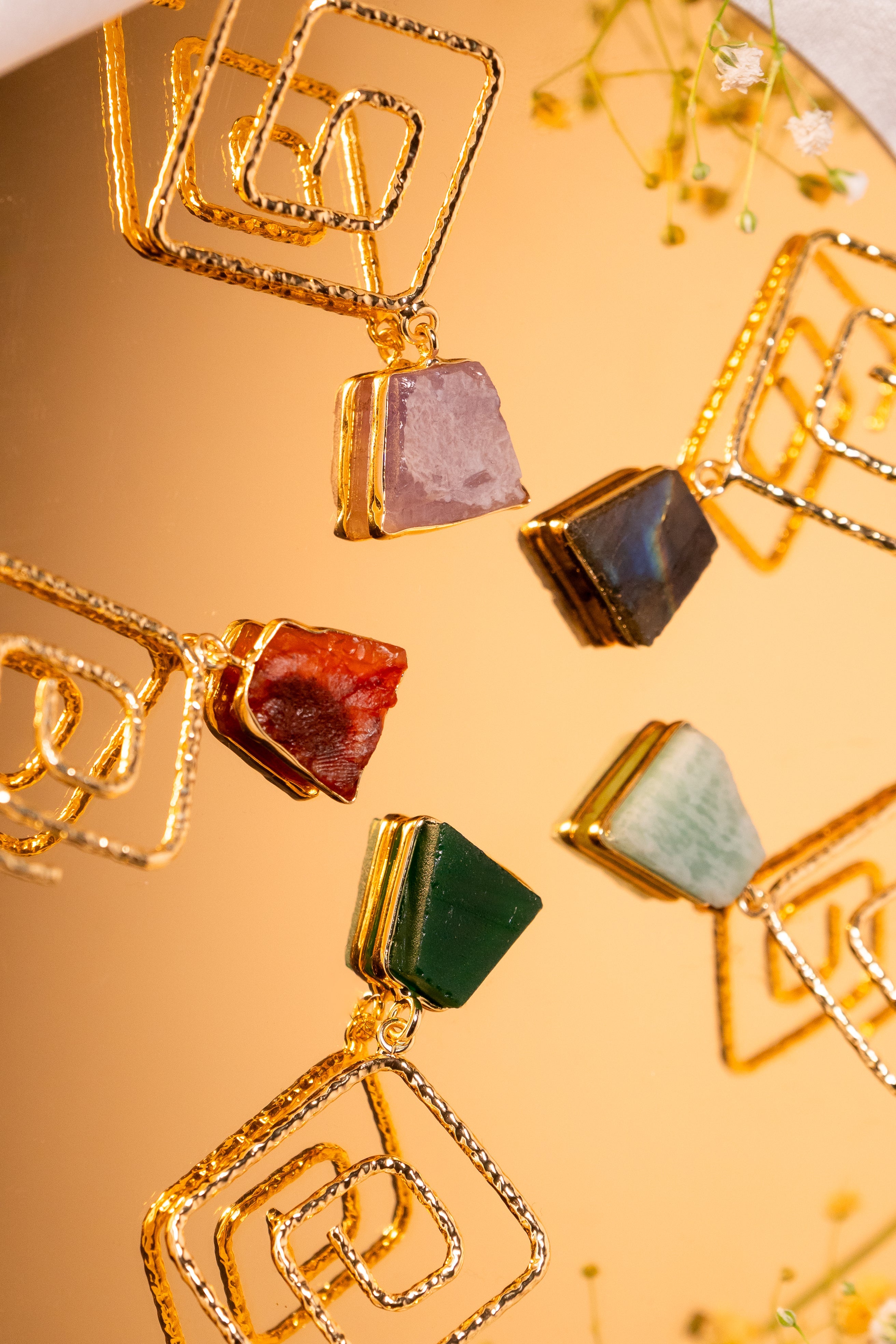 Mohanna’s Geometric Prism Earrings