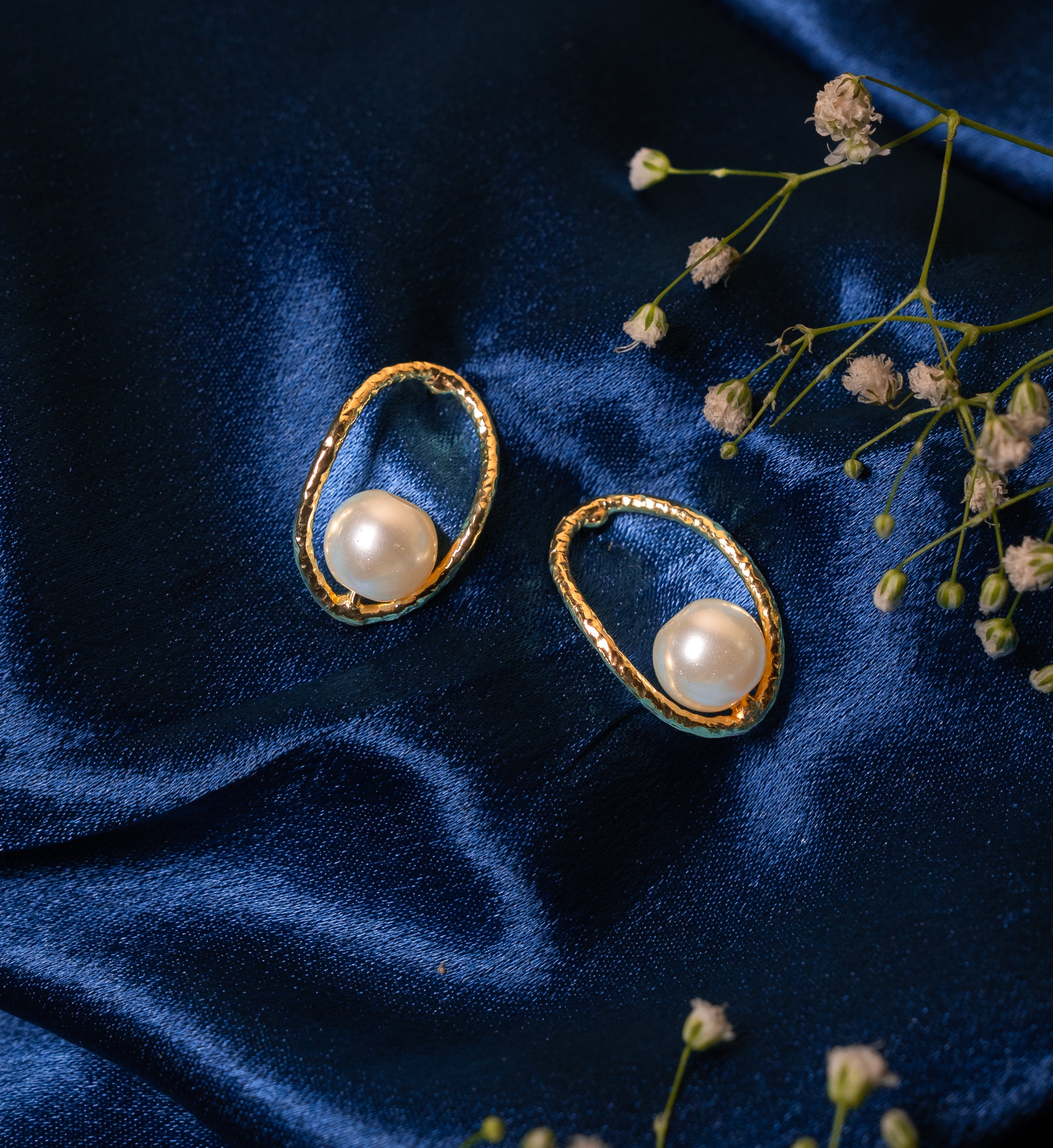 Mohanna’s Celestial Pearl Hoop Earrings