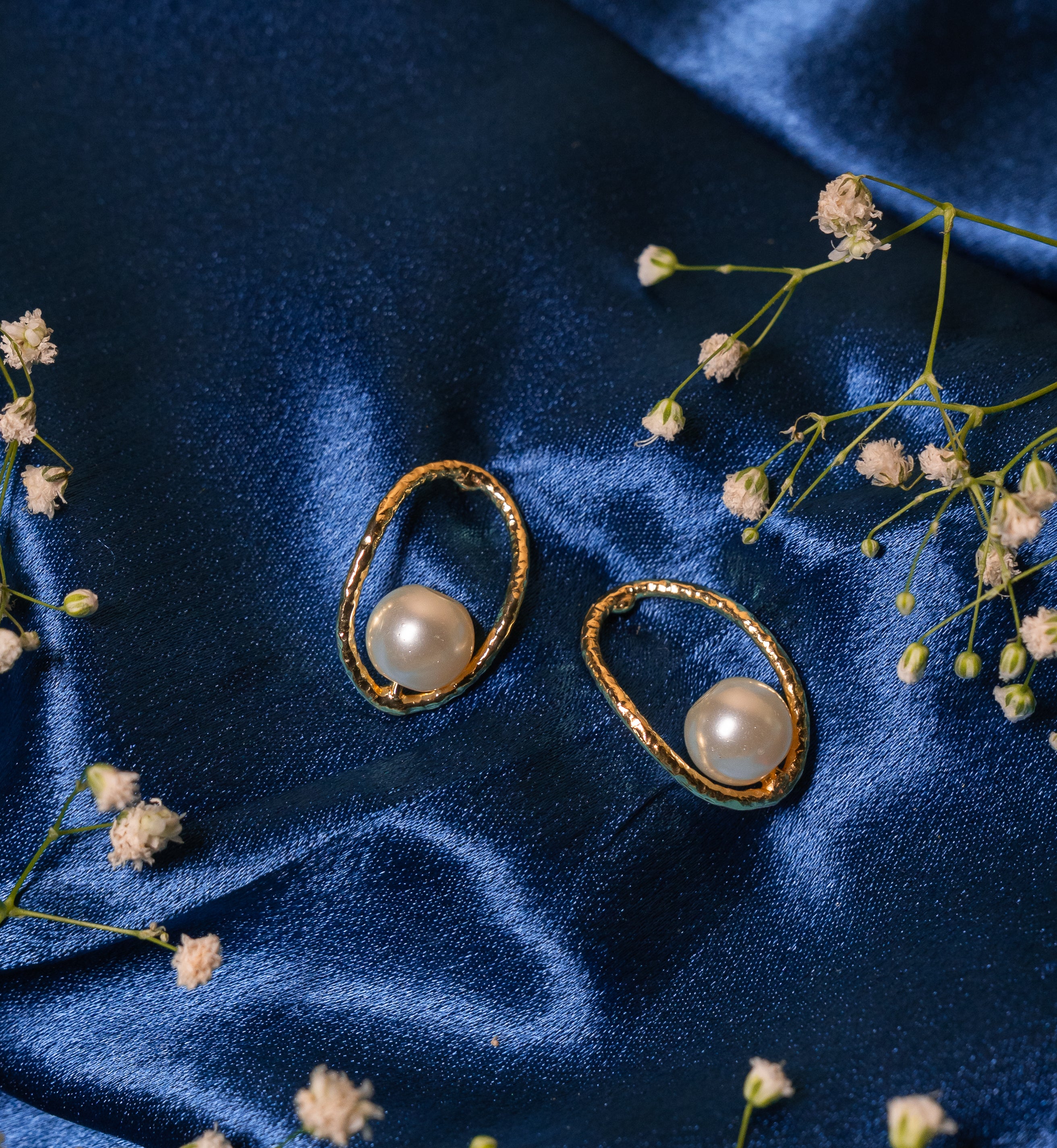 Mohanna’s Celestial Pearl Hoop Earrings