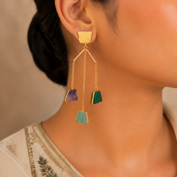 4 Dancing Stone Earring