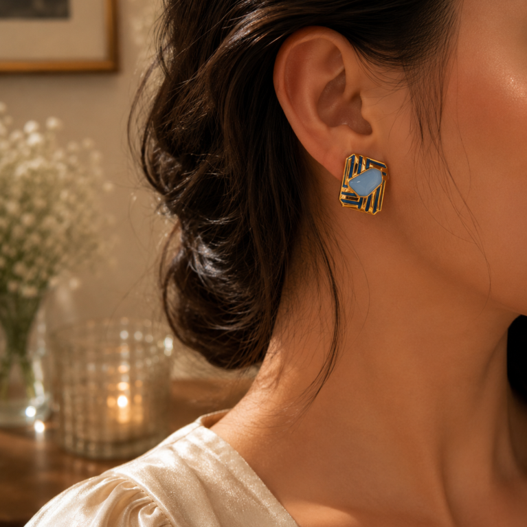 Blue Stone Stud