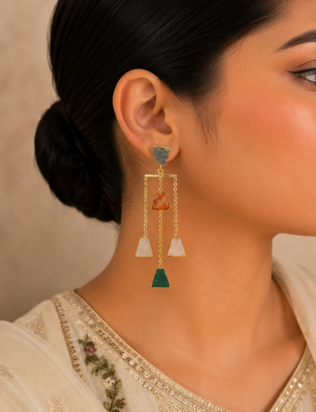 5 Dancing Stone Earring