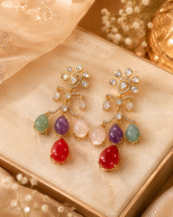 Polki Multistone Jhumka