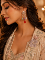 Polki Multistone Jhumka - Image 6