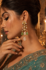 Polki Pastel Stone Jhumka - Image 3
