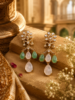 Polki Pastel Stone Jhumka